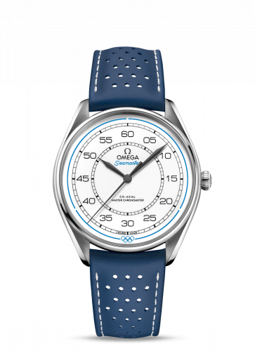 Omega Seamaster Master Co-Axial 39.5 Olympic Timekeeper Stainless Steel / White / Blue 522.32.40.20.04.001