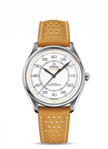 Omega Seamaster Master Co-Axial 39.5 Olympic Timekeeper Stainless Steel / White / Yellow 522.32.40.20.04.002