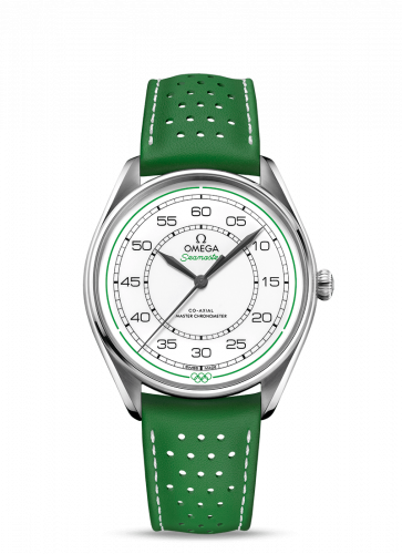 Omega Seamaster Master Co-Axial 39.5 Olympic Timekeeper Stainless Steel / White / Green 522.32.40.20.04.005