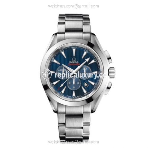 Omega Seamaster Aqua Terra 150M Co-Axial 44 Chronograph Stainless Steel / Blue / Bracelet / Olympic Collection 522.10.44.50.03.001