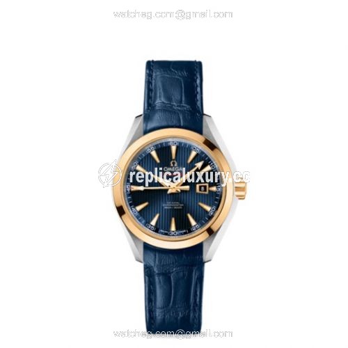 Omega Seamaster Aqua Terra 150M Co-Axial 34 Stainless Steel / Yellow Gold / Blue / Bracelet / Olympic Collection London 2012 522.23.34.20.03.001