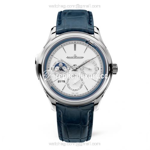 Jaeger-LeCoultre Master Grande Tradition Minute Repeater Perpetual Calendar White Gold / Silver / Alligator 5233420