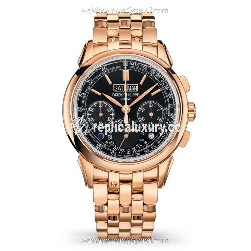 Patek Philippe Perpetual Calendar Chronograph 5270 Rose Gold / Black / Bracelet 5270/1R-001