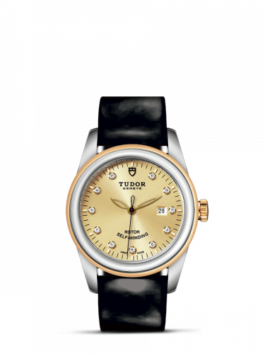 Tudor Glamour Date 31 Stainless Steel / Yellow Gold / Champagne-Diamond / Strap M53003-0041