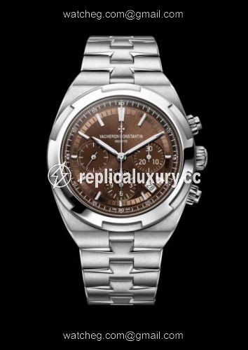 Vacheron Constantin Overseas Chronograph Stainless Steel / Brown 5500V-110A-B147