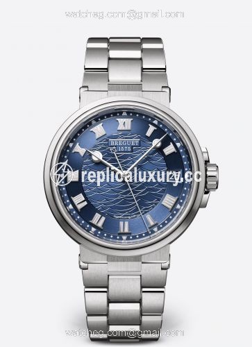 Breguet Marine 5517 White Gold / Blue / Bracelet 5517BB/Y2/BZ0