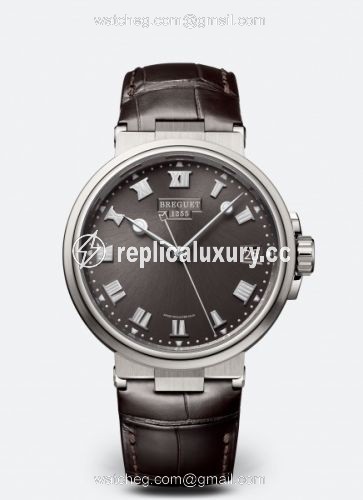 Breguet Marine 5517 Titanium / Slate Grey / Alligator 5517TI/G2/9ZU