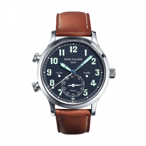 Patek Philippe Calatrava Pilot Travel Time 5524 Tiffany White Gold / Blue 5524G-001 T