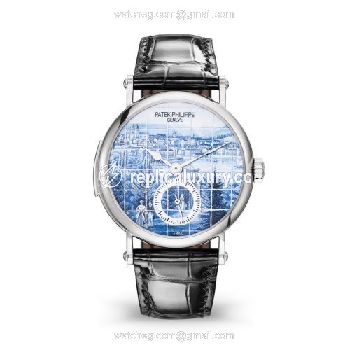 Patek Philippe Tourbillon Minute Repeater 5539 White Gold / Old Views of Geneva 5539G-015