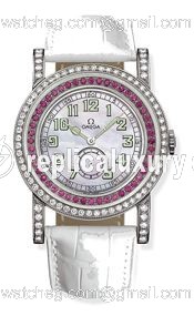 Omega Museum Collection N�� 1 "Pilots 1938" Aquarella Pink Sapphires 5778.71.56