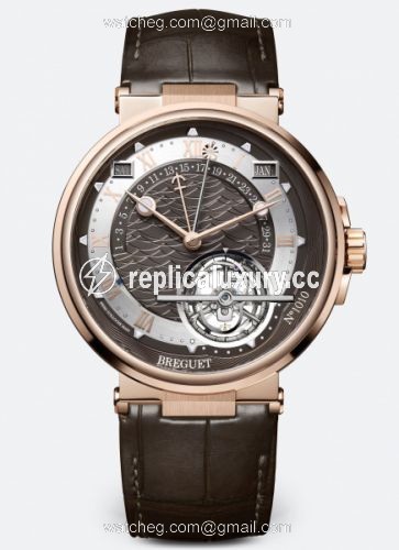 Breguet Marine Tourbillon Equation of Time 5887 Rose Gold / Brown / Alligator 5887BR/G2/9WV