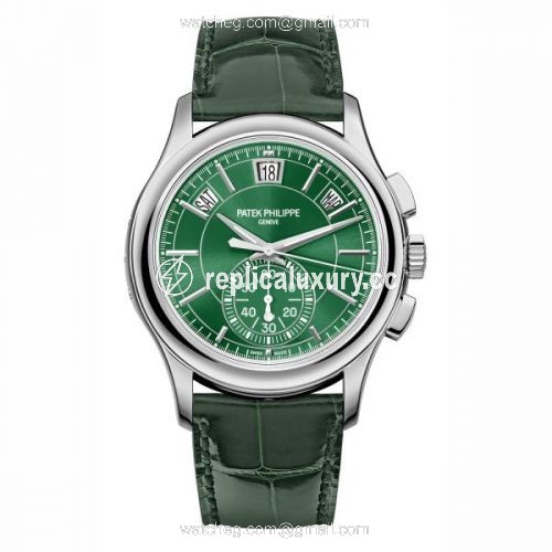 Patek Philippe Annual Calendar Chronograph 5905 Platinum / Green 5905P-014