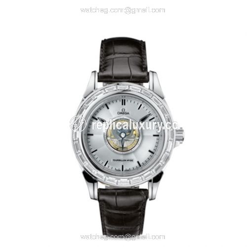 Omega De Ville Tourbillon Platinum / Baguette / Silver 5944.40.31