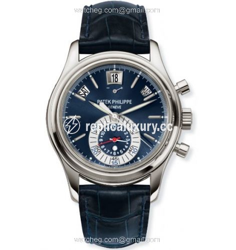 Patek Philippe Annual Calendar Chronograph 5960 Platinum / Blue 5960P-015