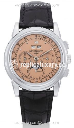 Patek Philippe Perpetual Calendar Chronograph 5970 Platinum / Pink 5970P_Roman