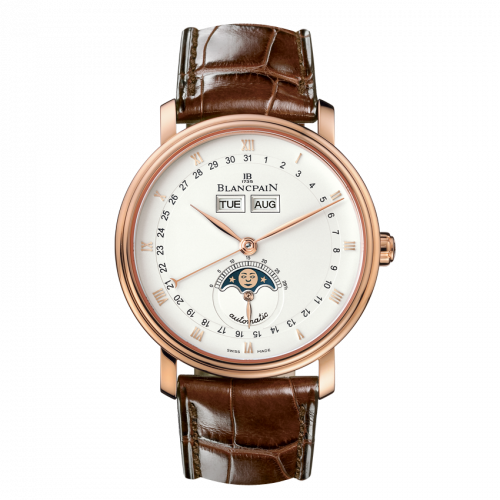 Blancpain Villeret Quantieme Complet Red Gold / White 6263-3642-55