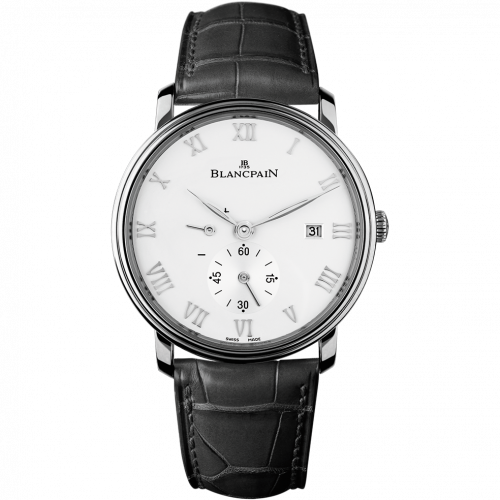 Blancpain Villeret Ultraplate Power Reserve Date Stainless Steel / White 6606-1127-55B