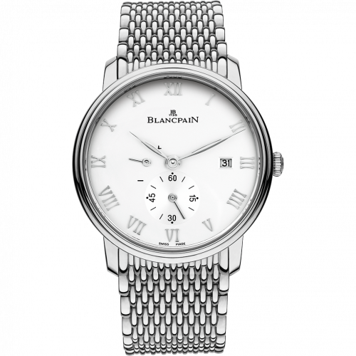 Blancpain Villeret Ultraplate Power Reserve Date Stainless Steel / White / Bracelet 6606-1127-MMB