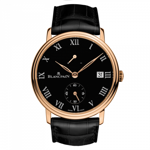 Blancpain Villeret 8 Jours Manuelle Red Gold / Black Enamel 6614-3637-55B