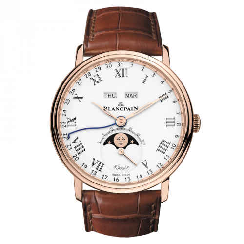 Blancpain Villeret Quantieme Complet 8 Jours Red Gold / Enamel 6639-3631-55B