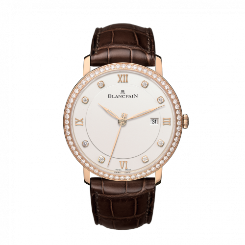 Blancpain Villeret Ultraplate Automatique 40mm Red Gold / Opalin / Diamond 6651-2987-55B