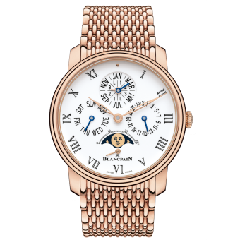 Blancpain Villeret Quantieme Perpetuel 8 Jours Red Gold / Enamel / Bracelet 6659-3631-MMB