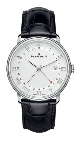Blancpain Villeret GMT Date Stainless Steel / White 6662-1127-55B