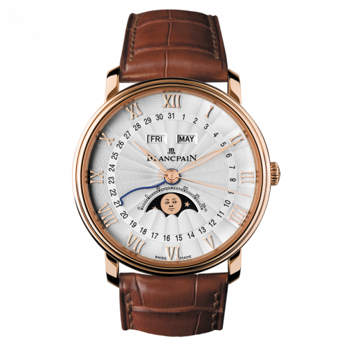 Blancpain Villeret Quantieme Complet Demi-Savonette Red Gold / Opalin 6664-3642-55B