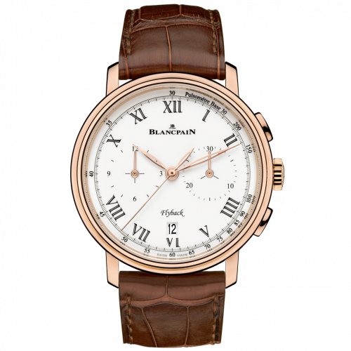 Blancpain Villeret Chronographe Flyback Pulsometre Red Gold / Enamel 6680F-3631-55B