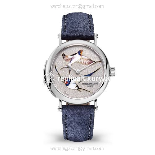 Patek Philippe Minute Repeater 7000 White Gold / Swallows in Flight 7000/50G-010