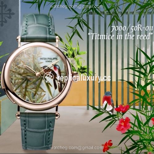 Patek Philippe Minute Repeater 7000 Rose Gold / Titmice in the Reed 7000/50R-011