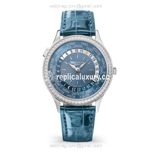Patek Philippe World Time 7130 White Gold / Blue 7130G-016