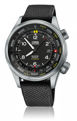 Oris Big Crown ProPilot Altimeter Feet / Black Textile 01 733 7705 4134-Set 5 23 15FC
