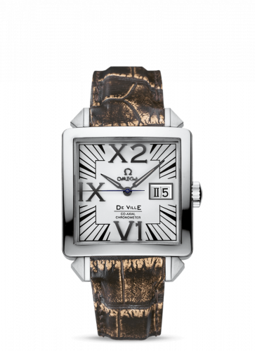 Omega De Ville X2 Co-Axial 35 Big Date White Gold / Silver 7711.30.39