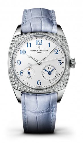 Vacheron Constantin Harmony Dual Time Small Model White Gold / Diamond / Blue Numerals 7805S/000G-B052