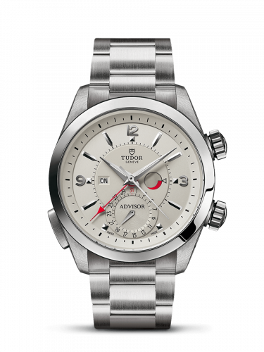 Tudor Heritage Advisor Stainless Steel / TItanium / Silver / Bracelet 79620T-0010