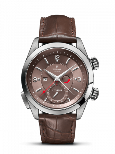 Tudor Heritage Advisor Stainless Steel / TItanium / Cognac / Alligator 79620TC-0006
