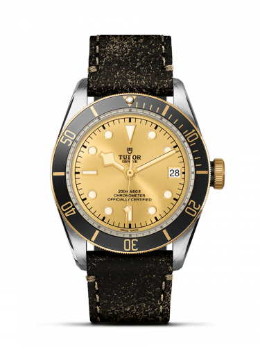 Tudor Heritage Black Bay Black S&G / Stainless Steel / Yellow Gold / Champagne / Strap 79733N-0003