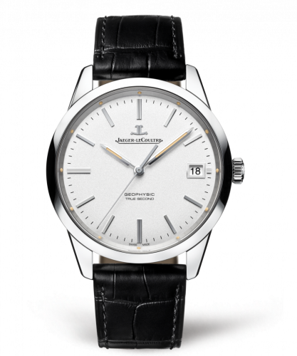 Jaeger-LeCoultre Geophysic True Second Stainless Steel / Silver / Alligator 8018420