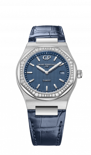 Girard-Perregaux Laureato 34 Quartz Stainless Steel / Diamond / Blue / Alligator 80189D11A431-CB6A