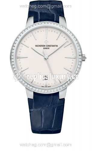 Vacheron Constantin Patrimony 36.5mm Self-Winding White Gold / Diamond / Silver 85515/000G-9841