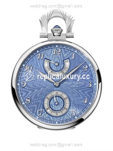 Patek Philippe Pocket Watch Lepine Power Reserve White Gold / Japanese Crane 982/143G