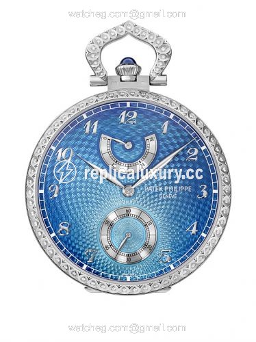 Patek Philippe Pocket Watch Lepine Power Reserve White Gold / Kingfisher 982/162G