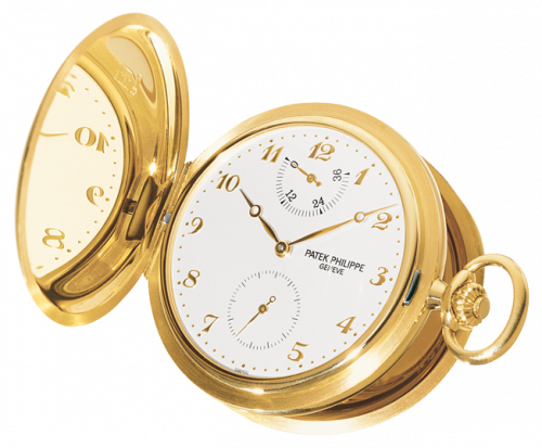 Patek Philippe Pocket Watch Savonette Power Reserve Yellow Gold / Silver 983J-001