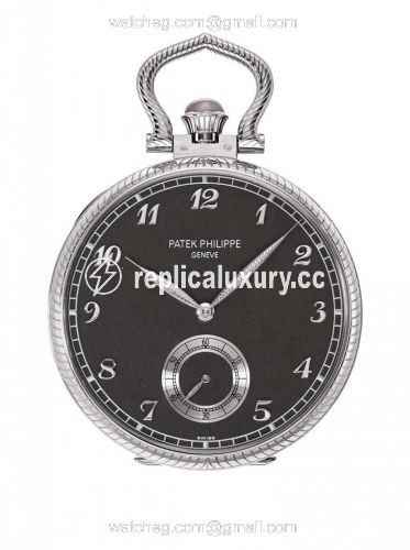 Patek Philippe Pocket Watch Lepine White Gold / Wild Horses 992/122G