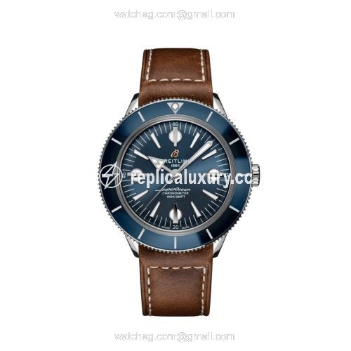 Breitling Superocean Heritage '57 Stainless Steel / Blue / Calf / Folding A10370161C1P2