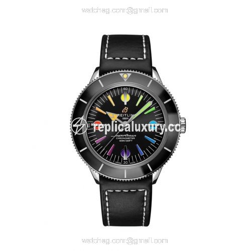 Breitling Superocean Heritage '57 Stainless Steel / Rainbow Boutique Limited Edition / Calf / Pin A103701A1B1X1