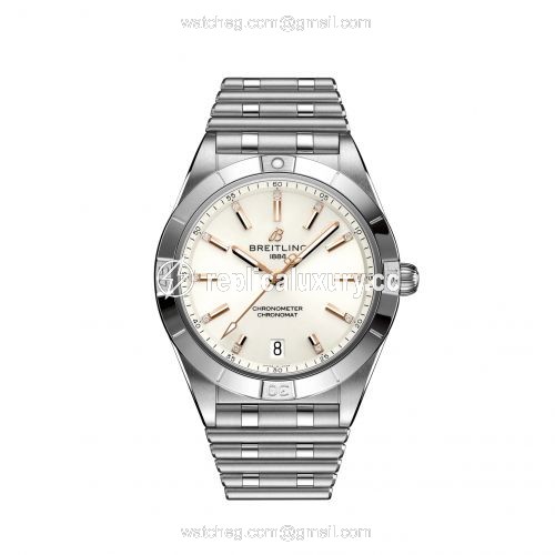 Breitling Chronomat Automatic 36 Stainless Steel / White - Diamond / Rouleaux A10380101A2A1