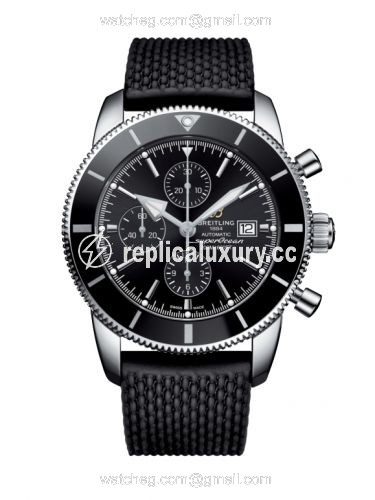 Breitling Superocean Heritage II 46 Chronograph Stainless Steel / Black / Black / Rubber / Folding A1331212/BF78/256S/A20D.4