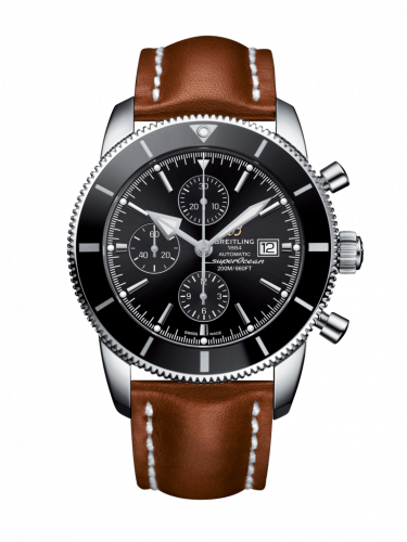 Breitling Superocean Heritage II 46 Chronograph Stainless Steel / Black / Black / Calf / Folding A1331212/BF78/440X/A20D.1